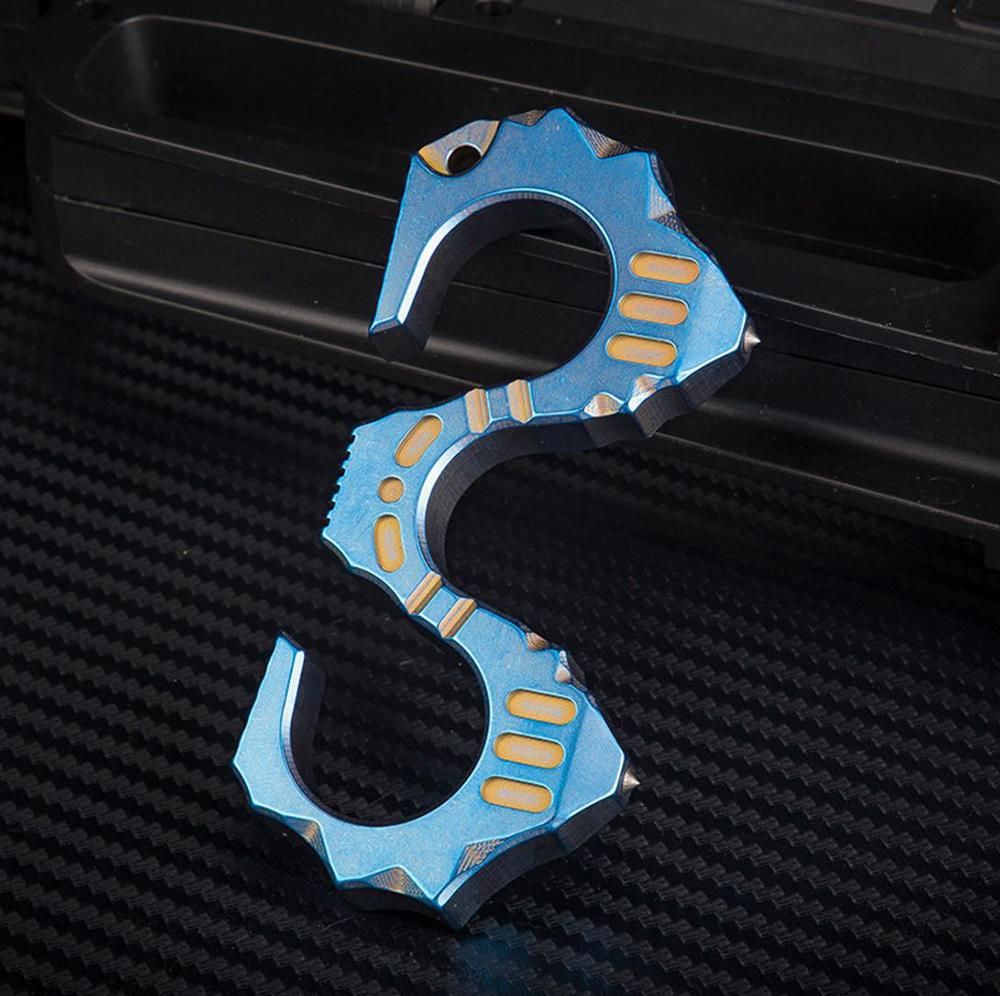 Self Defense Weapons Brass Knuckles Blue Brass Knuckles - Tophatter Daily Deals