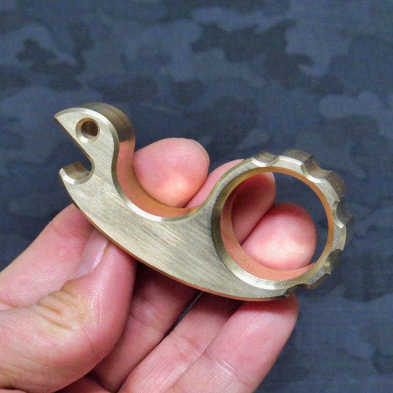 2019 Small Snail Real Brass One Finger Brass Knuckles Brass Knuckles - Tophatter Daily Deals