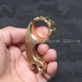 2019 Small Snail Real Brass One Finger Brass Knuckles Brass Knuckles - Tophatter Daily Deals