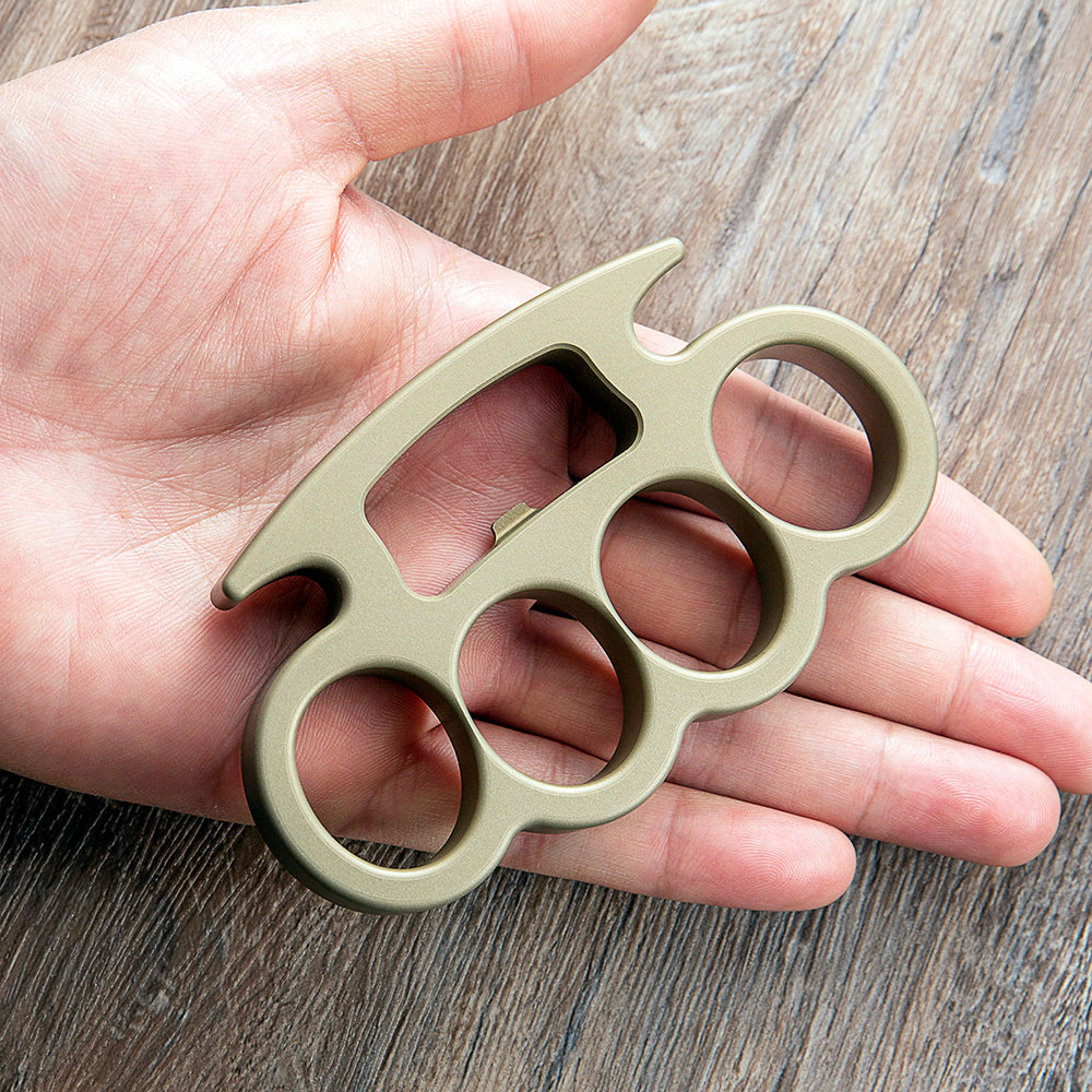 Golden Full Aluminium Full Size Brass Knuckles Bottle Opener Brass Knuckles - Tophatter Daily Deals