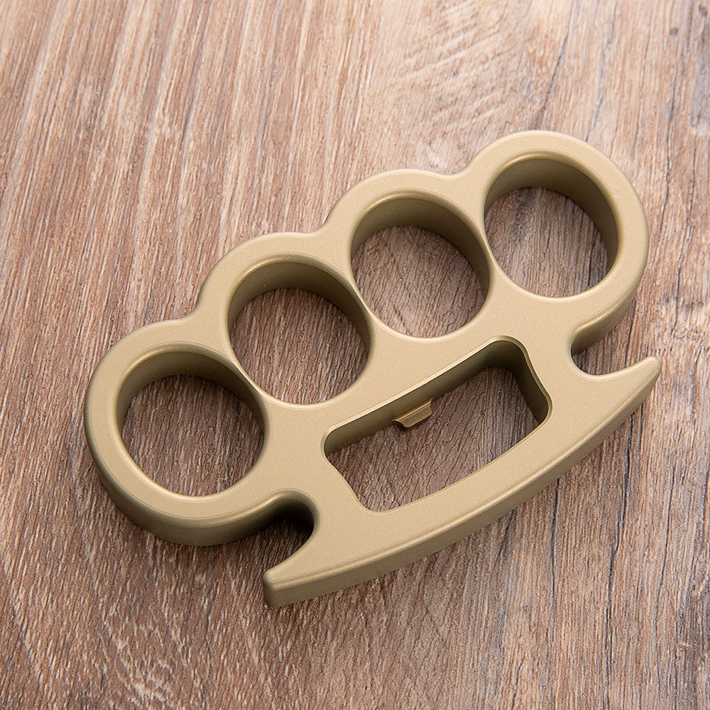 Golden Full Aluminium Full Size Brass Knuckles Bottle Opener Brass Knuckles - Tophatter Daily Deals