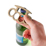 Golden Full Aluminium Full Size Brass Knuckles Bottle Opener Brass Knuckles - Tophatter Daily Deals