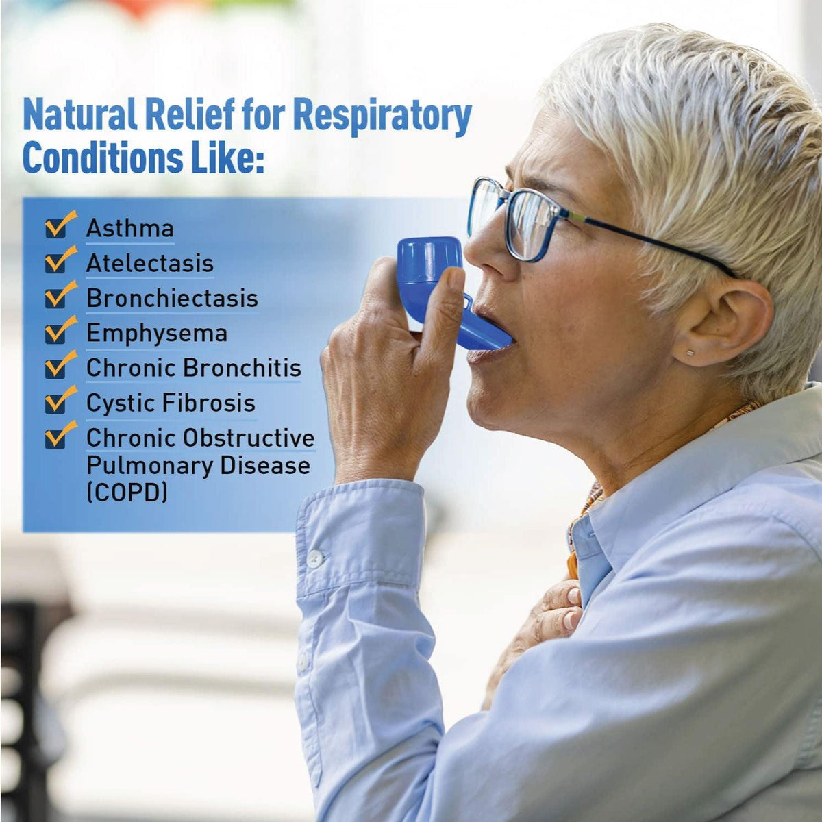 Lung Exerciser Device - Naturally Clear Mucus with The Breathing Exerciser Device Perfect Treatment Aid New Arrival - Tophatter Daily Deals