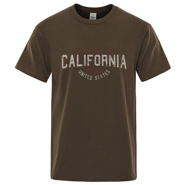 Breathable Loose O-Neck Shirts Hip Hop Tees Brown Tee - Tophatter Daily Deals