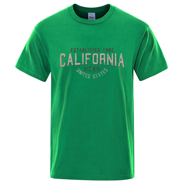 Breathable Loose O-Neck Shirts Hip Hop Tees Green Tee - Tophatter Daily Deals