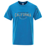 Breathable Loose O-Neck Shirts Hip Hop Tees Light Blue Tee - Tophatter Daily Deals