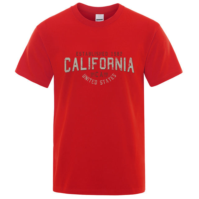 Breathable Loose O-Neck Shirts Hip Hop Tees Red Tee - Tophatter Daily Deals