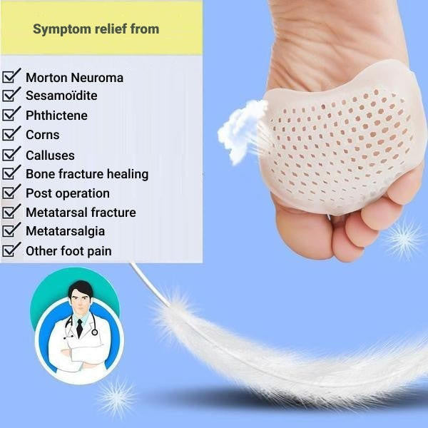 Metatarsal Pads Breathable Gel Forefoot Cushions Set Of 2 - Tophatter Daily Deals