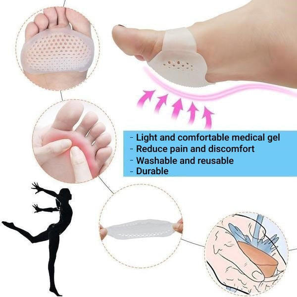 Metatarsal Pads Breathable Gel Forefoot Cushions Set Of 2 - Tophatter Daily Deals