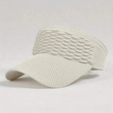 Breathable Sun Visor Cap for Outdoor Sports Beige Hats - Tophatter Daily Deals