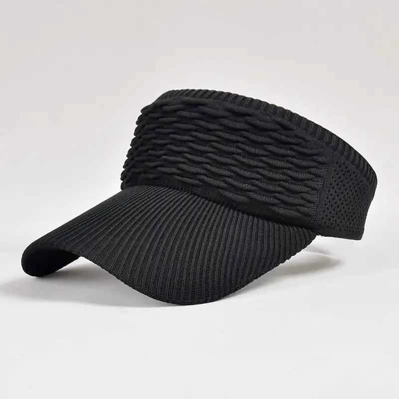 Breathable Sun Visor Cap for Outdoor Sports Black Hats - Tophatter Daily Deals