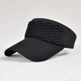 Breathable Sun Visor Cap for Outdoor Sports Black Hats - Tophatter Daily Deals