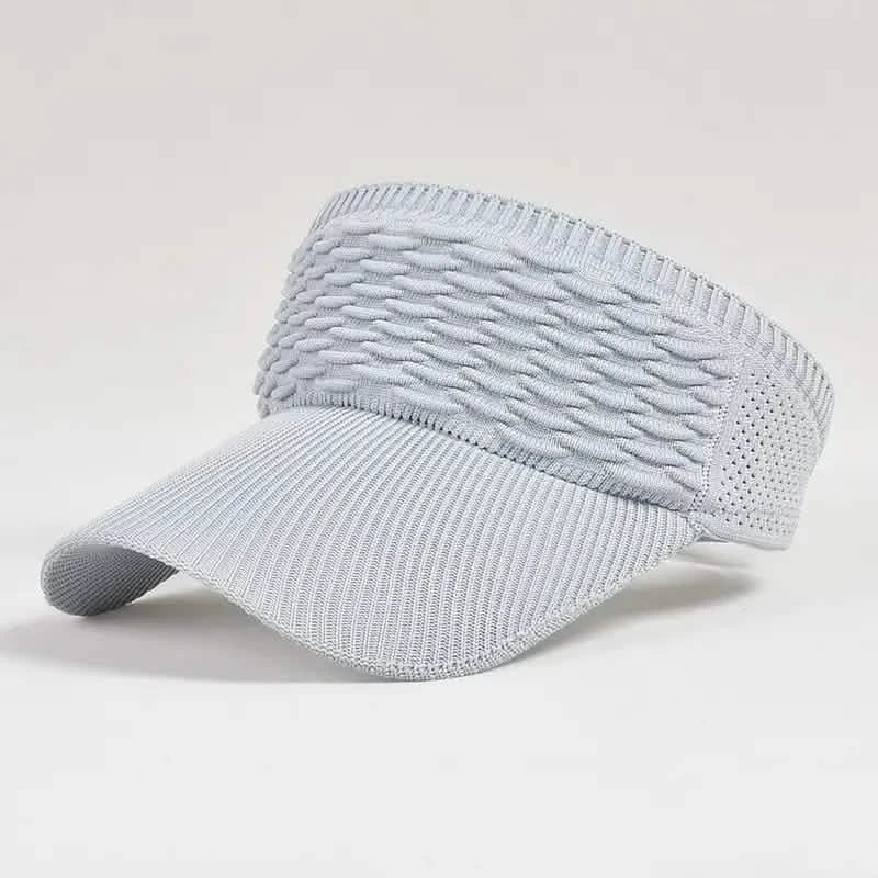 Breathable Sun Visor Cap for Outdoor Sports Gray Hats - Tophatter Daily Deals