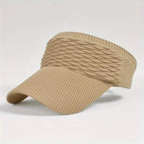 Breathable Sun Visor Cap for Outdoor Sports Khaki Hats - Tophatter Daily Deals