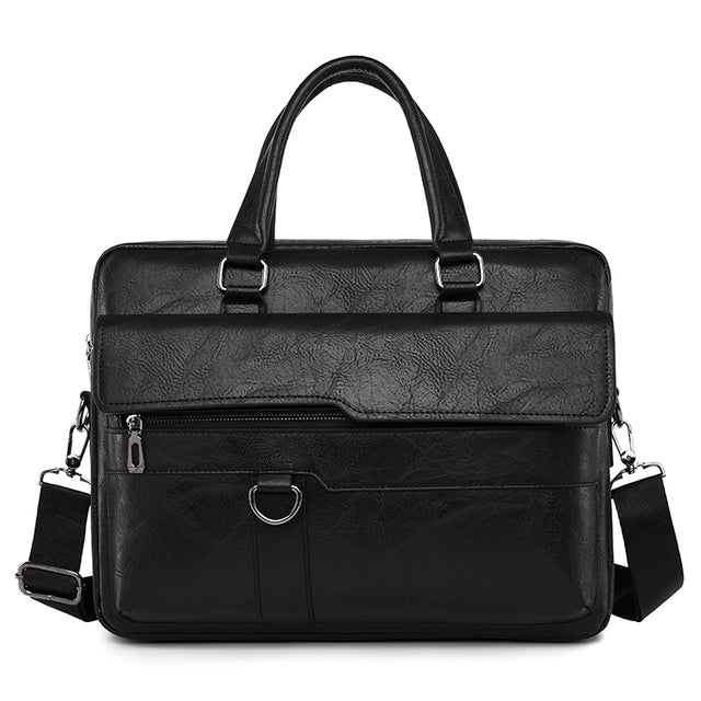 Man Briefcase for Laptop Messenger Black MEN BAG - Tophatter Daily Deals