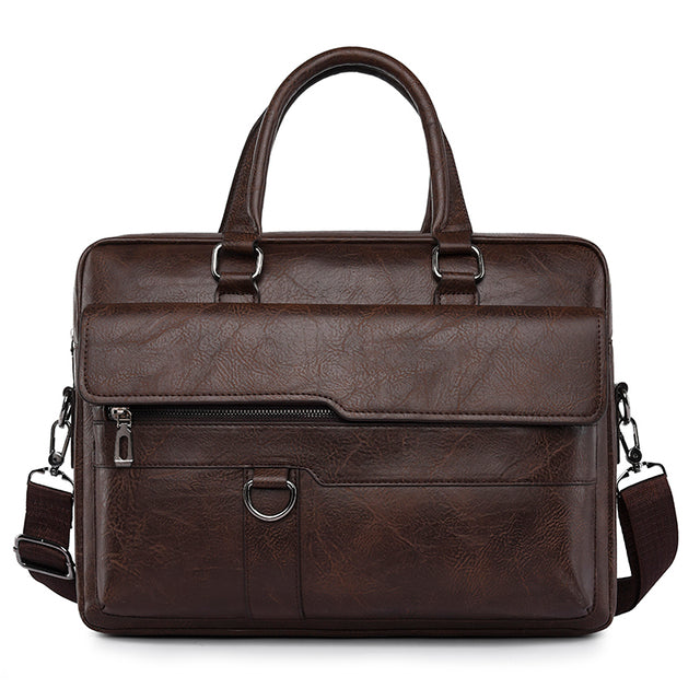 Man Briefcase for Laptop Messenger Brown MEN BAG - Tophatter Daily Deals