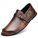 British Style Men Loafers Dark Brown Men Shoes - Tophatter Daily Deals