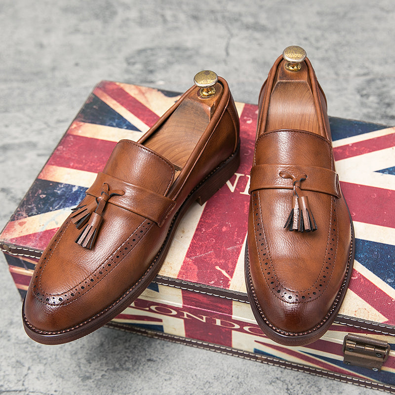 British Style Tassel Dress Shoes Men Shoes - Tophatter Daily Deals