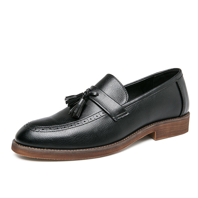 British Style Tassel Dress Shoes Black Men Shoes - Tophatter Daily Deals