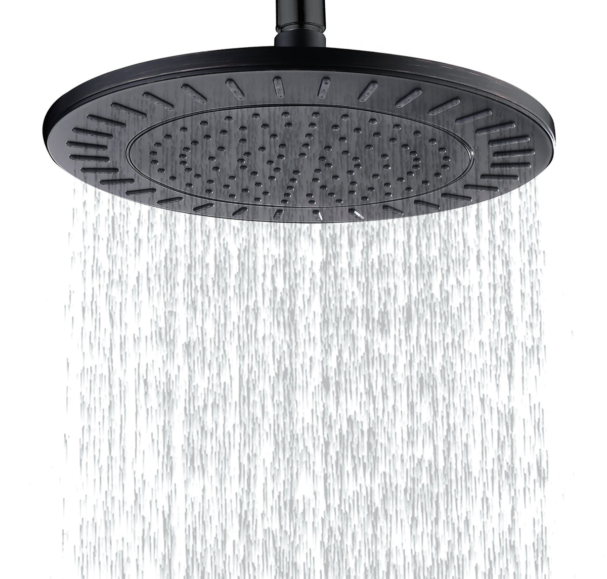 Bright Showers Waterfall Shower Head with Adjustable Angle and Anti-clogging Silicone Nozzles,9 inch Oil-rubbed Bronze Home Improvement - Tophatter Daily Deals