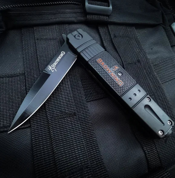 BROWNING JG-116 FOLDING KNIFE-STAINLESS STEEL - Tophatter's Army Deals KNIVES - Tophatter Daily Deals