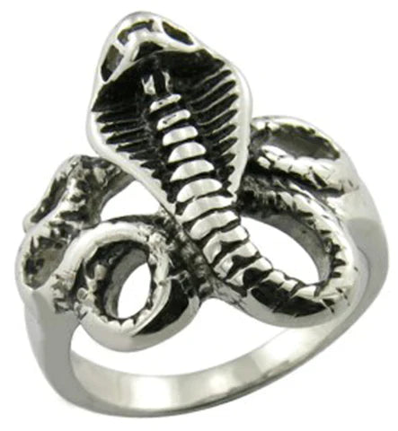 COBRA SNAKE STAINLESS STEEL BIKER RING - Tophatter Daily Deals