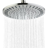 Bright Showers Waterfall Shower Head with Adjustable Angle and Anti-clogging Silicone Nozzles,9 inch Brushed Nickel Home Improvement - Tophatter Daily Deals