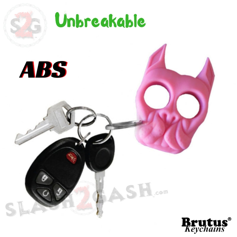 Brutus Self Defense Keychain ABS Knuckles - Pink Punchy Puppy SD-KeyChain - Tophatter Daily Deals