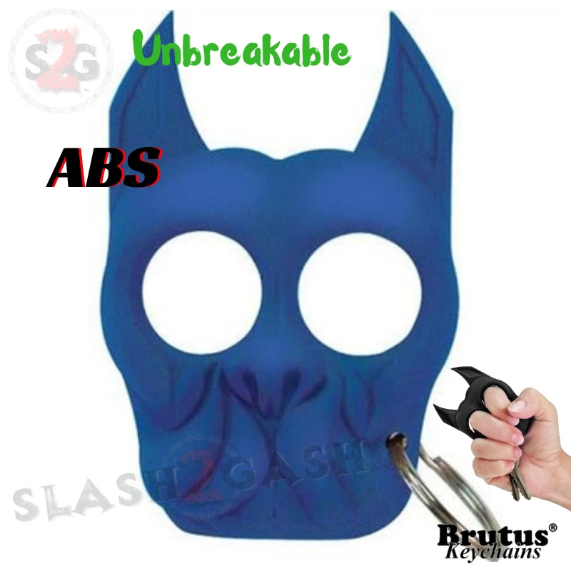 Brutus Self Defense Keychain ABS Knuckles - Blue Punchy Puppy SD-KeyChain - Tophatter Daily Deals