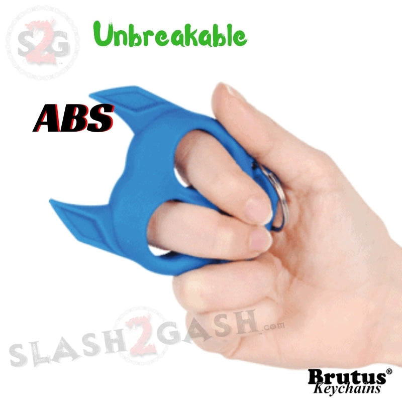 Brutus Self Defense Keychain ABS Knuckles - Teal Punchy Puppy SD-KeyChain - Tophatter Daily Deals