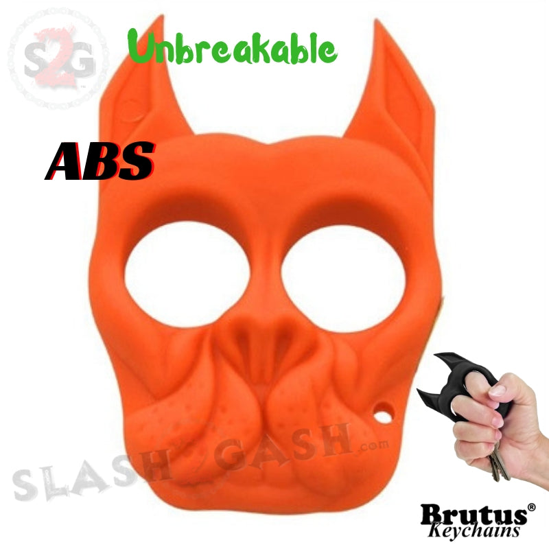 Brutus the Bulldog Self Defense Keychain ABS Knuckles - 15 colors Orange SD-KeyChain - Tophatter Daily Deals
