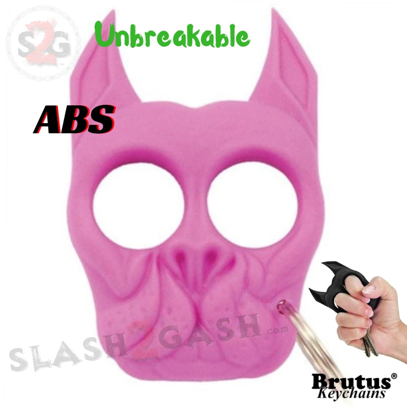 Brutus Self Defense Keychain ABS Knuckles - Pink Punchy Puppy SD-KeyChain - Tophatter Daily Deals