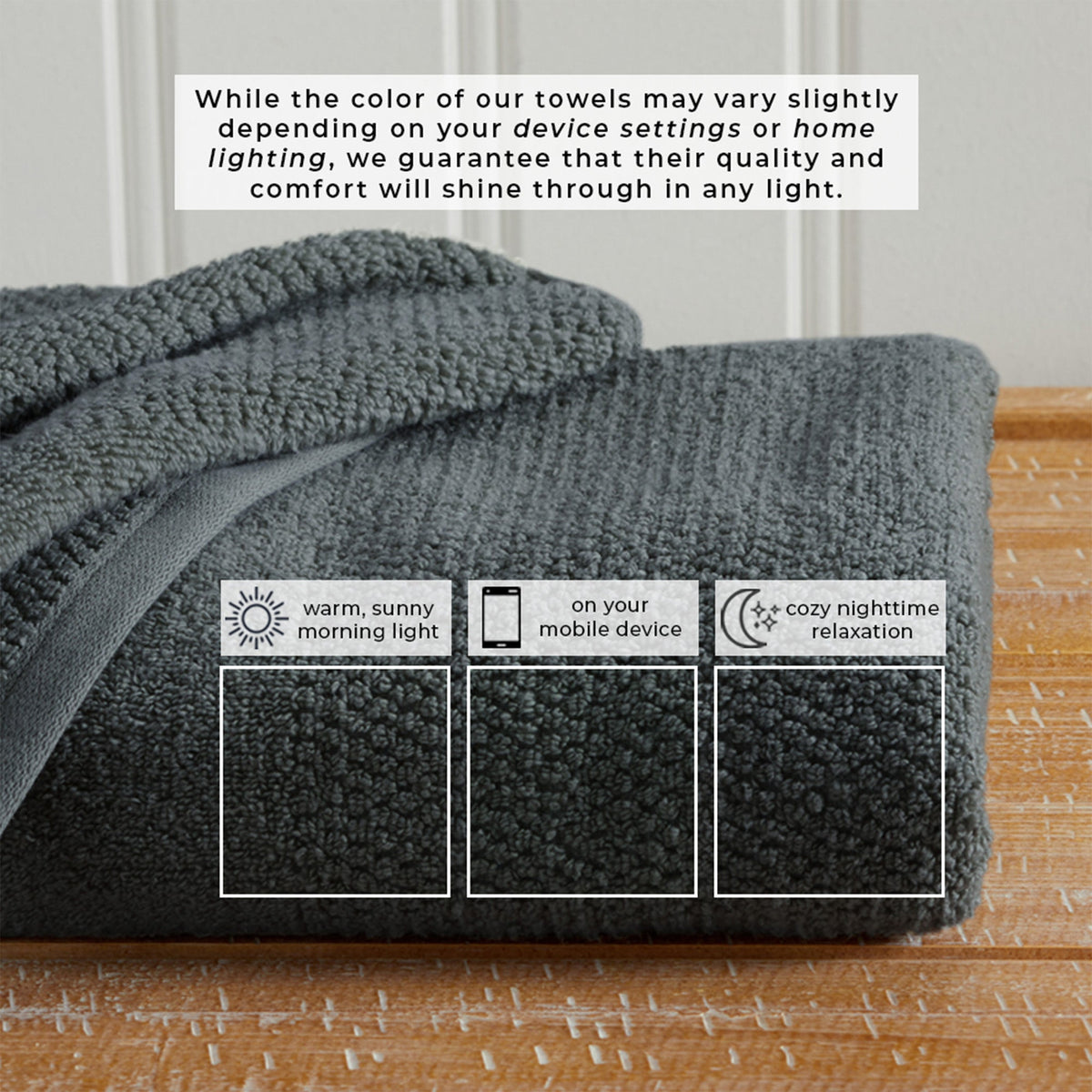 100% Cotton Woven Texture Bath Towel Set - Marbella Collection Bath - Tophatter Daily Deals