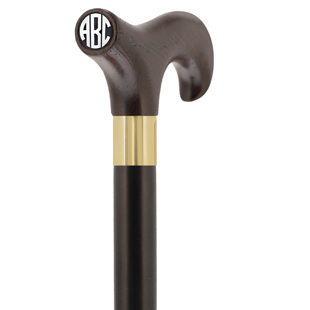 Custom-Engraved Wooden Cane: Choose Color & Personalize - Tophatter Daily Deals