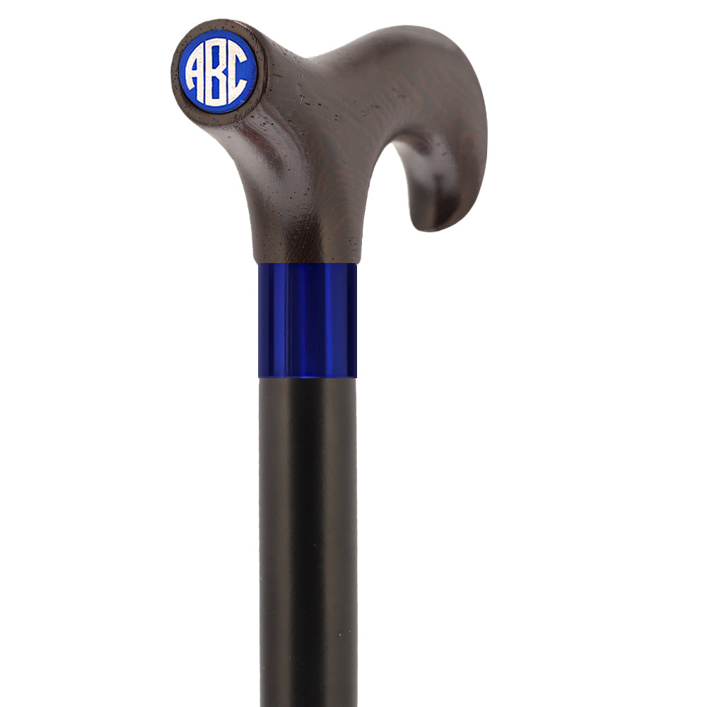 Custom-Engraved Wooden Cane: Choose Color & Personalize - Tophatter Daily Deals