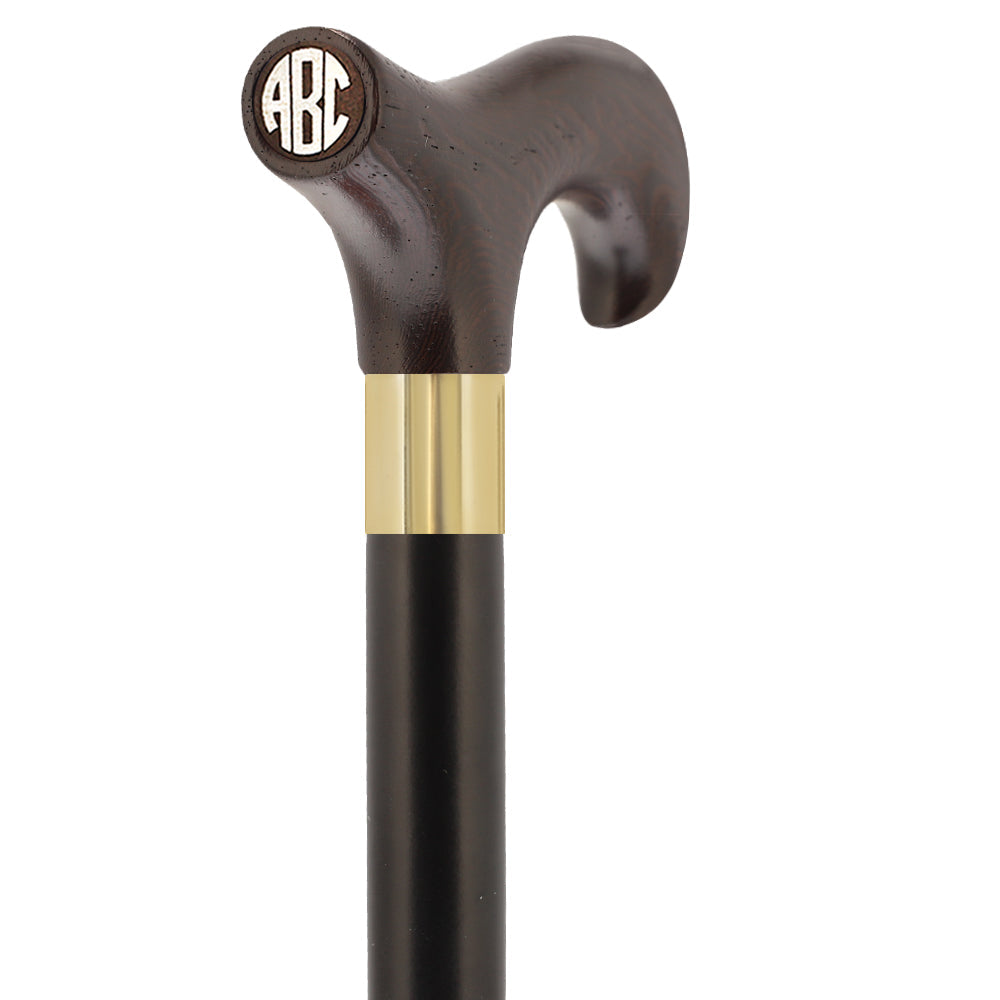 Custom-Engraved Wooden Cane: Choose Color & Personalize - Tophatter Daily Deals