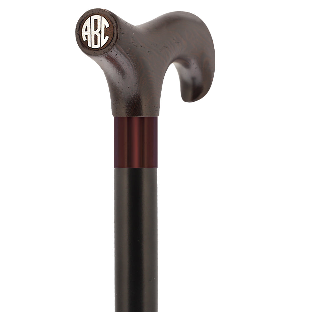 Custom-Engraved Wooden Cane: Choose Color & Personalize - Tophatter Daily Deals