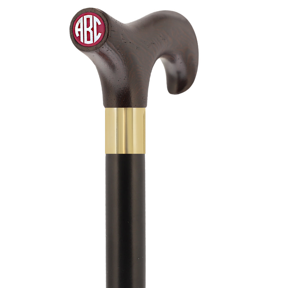 Custom-Engraved Wooden Cane: Choose Color & Personalize - Tophatter Daily Deals