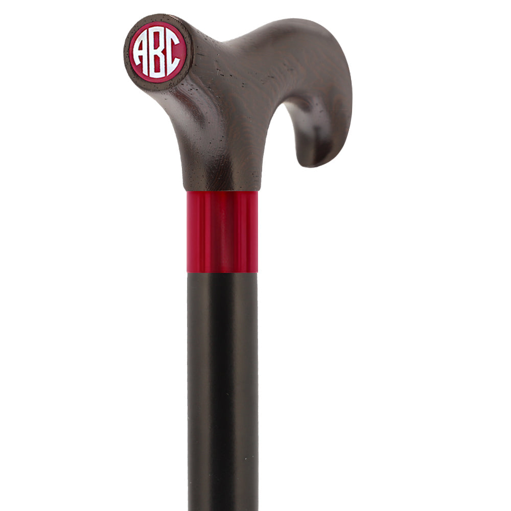Custom-Engraved Wooden Cane: Choose Color & Personalize - Tophatter Daily Deals