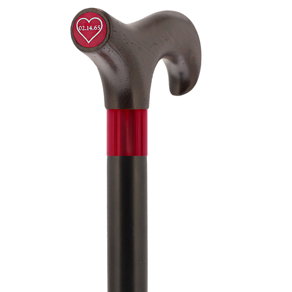Custom-Engraved Wooden Cane: Choose Color & Personalize - Tophatter Daily Deals