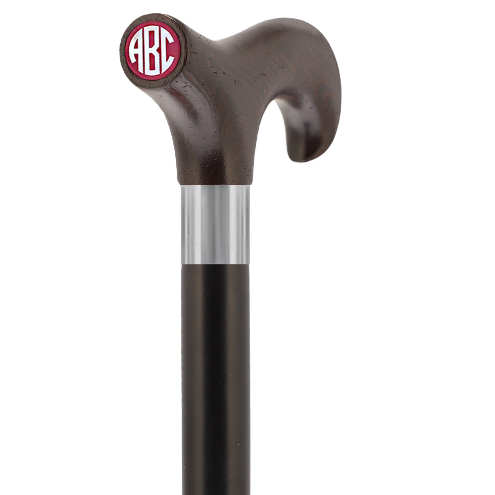 Custom-Engraved Wooden Cane: Choose Color & Personalize - Tophatter Daily Deals