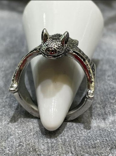 ADJUSTABLE METAL FLYING BAT BIKER RING - Tophatter Daily Deals