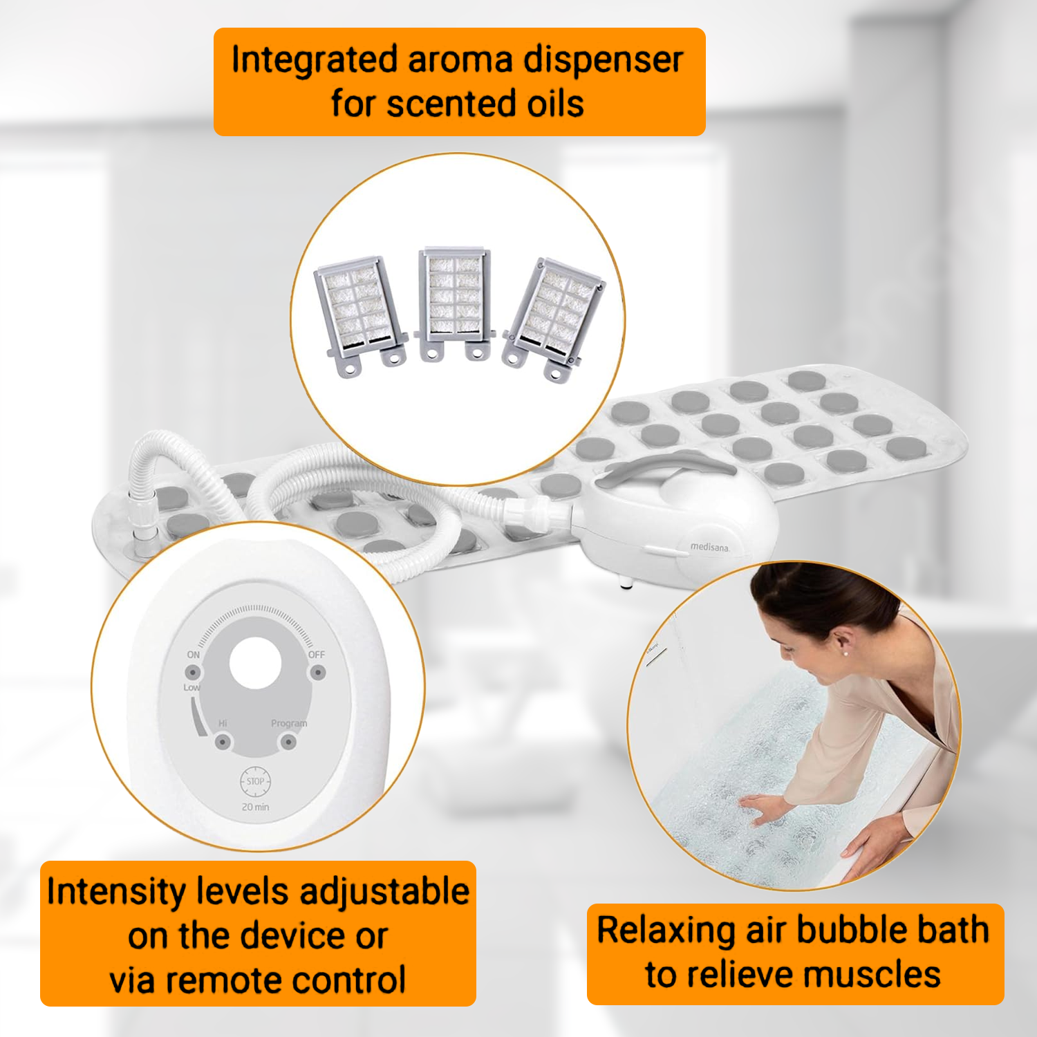 Bubble Bath Spa Mat - Bath Spa With Aroma Dispenser and Remote Control Relax!! Personal Care - Tophatter Daily Deals