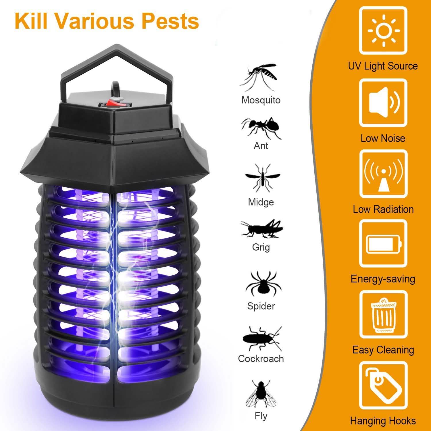 Bug Zapper Electric UV Mosquito Killer Lamp Pest Control - Tophatter Daily Deals