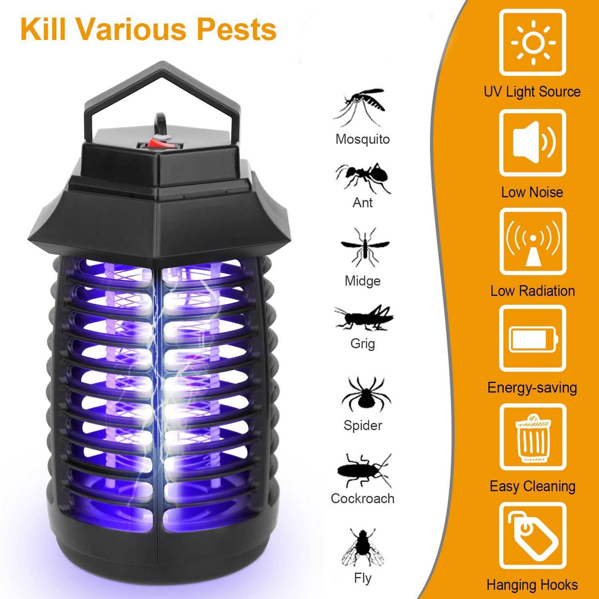 Bug Zapper Electric UV Mosquito Killer Lamp Pest Control - Tophatter Daily Deals