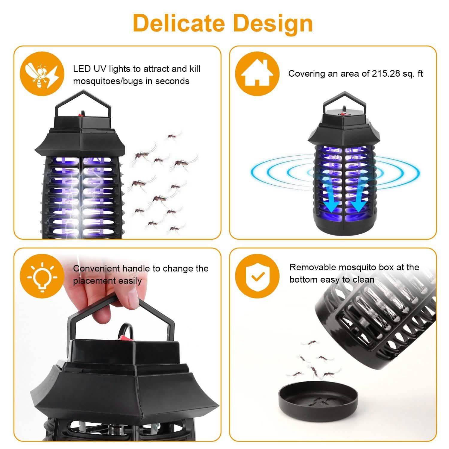 Bug Zapper Electric UV Mosquito Killer Lamp Pest Control - Tophatter Daily Deals
