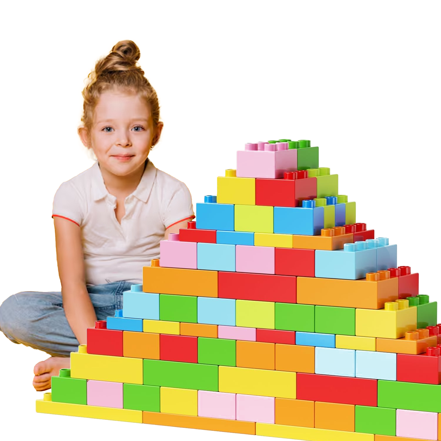 Building Block Toys – 150 PCs Creative Construction Bricks Set for Kids with Educational STEM Learning Accessories - Tophatter Daily Deals