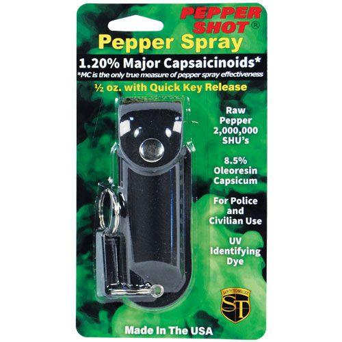 12) PS-1 Black Soft Case Pepper Spray with Display Option No Display Self Defense - Tophatter Daily Deals