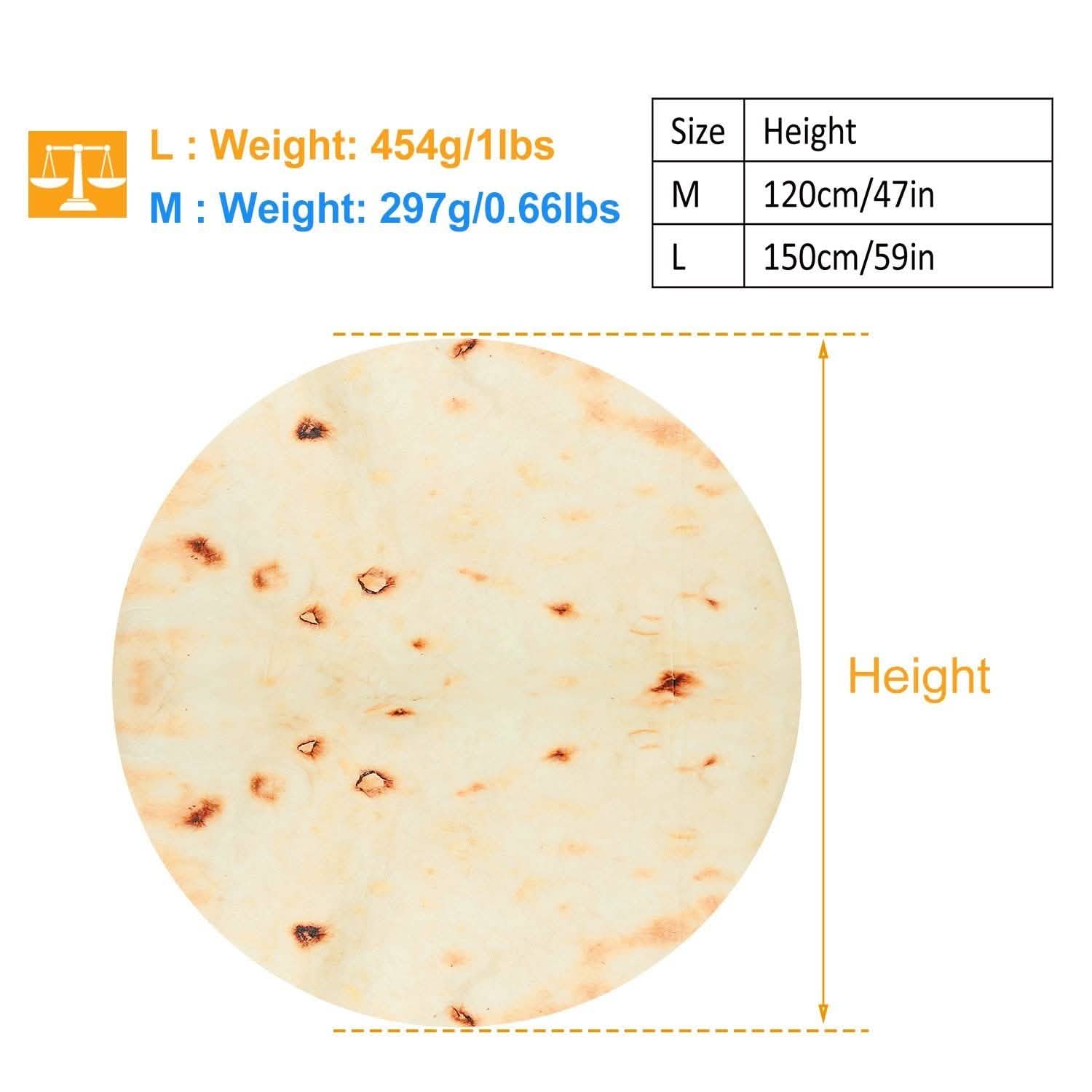 Burrito Tortilla Throw Blanket Bedding - Tophatter Daily Deals