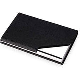 Business Name Card Holder Luxury PU Leather and Stainless Steel Multi Card Case Black School, Office & Art Supplies - Tophatter Daily Deals
